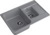 Кухонная мойка Granfest Quarz 21К темно-серый 75х50 цвет серый поверхность матовая