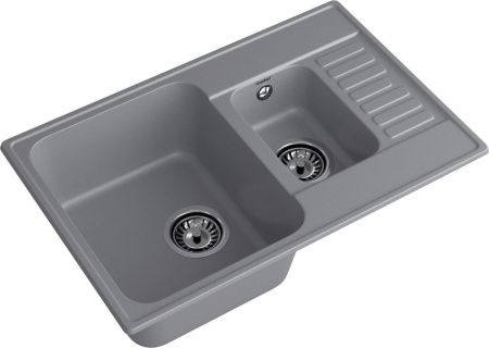 Кухонная мойка Granfest Quarz 21К темно-серый 75х50 цвет серый поверхность матовая