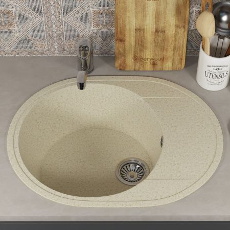 Кухонная мойка Uperwood ECON UPD-107 4910201244 60х45 цвет бежевый поверхность матовая