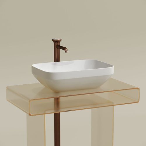 Раковина из сантехнического фарфора Ceramica Nova ELEMENT CN6055 50х40 накладная цвет белый без отверстий под смеситель - фото 5