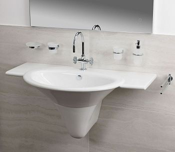 Раковина из сантехнического фаянса Hatria SCULTURE YR3801 110х60 подвесная цвет белый