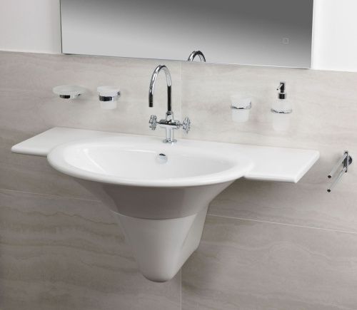 Раковина из сантехнического фаянса Hatria SCULTURE YR3801 110х60 подвесная цвет белый