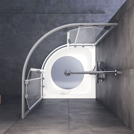 Душевой уголок Am.Pm Gem W90G-401A090WT 90х90 стекло прозрачное профиль хром без поддона