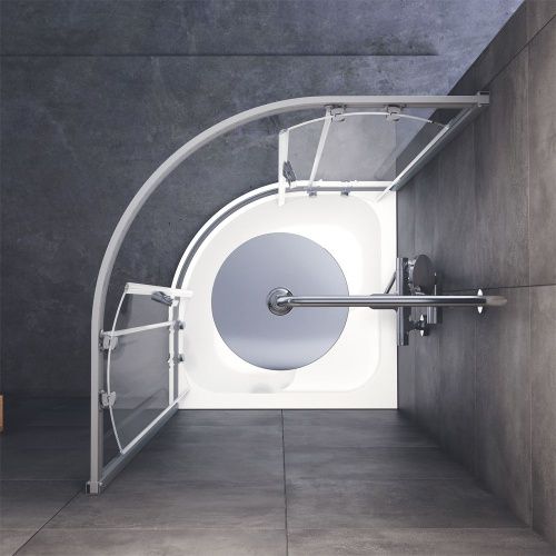 Душевой уголок Am.Pm Gem W90G-401A090WT 90х90 стекло прозрачное профиль хром без поддона - фото 4