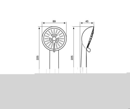 Душевая лейка Emmevi C02431/CR цвет хром - фото 2