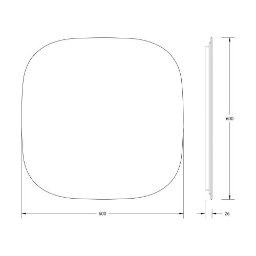 Зеркало с подсветкой Defesto OPTI DF 2859 60х60 подвесное - фото 2