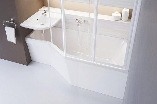 Ванна акриловая 1MarKa Convey 01кон1775п 170х75 пристенная асимметричная без ножек - фото 2