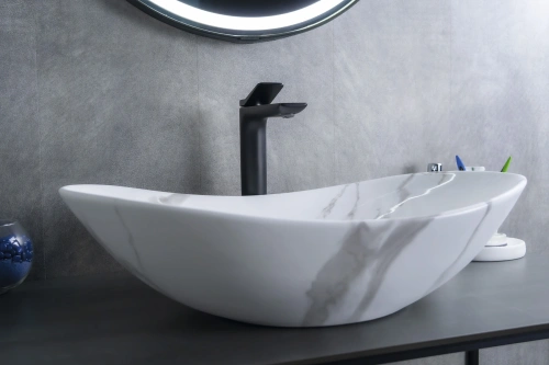 Раковина керамическая Gid Lago 54478 60х40 накладная цвет многоцветный без отверстий под смеситель - фото 3