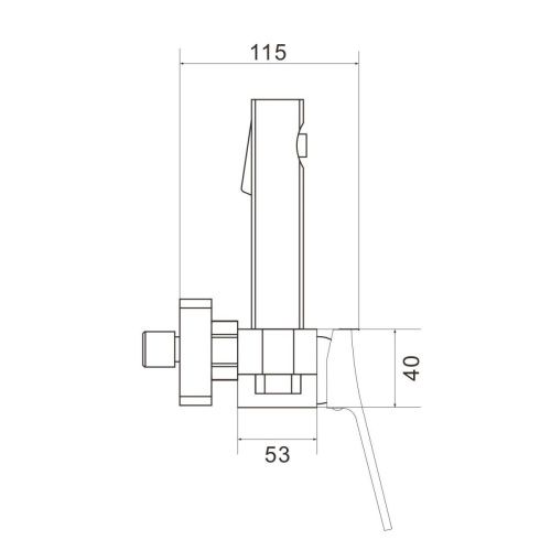 Гигиенический душ со смесителем Shevanik S4005T-1 оружейная сталь - фото 3