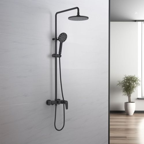 Душевая стойка Aquatek БЕТТА AQ2140MB настенная цвет черный - фото 3