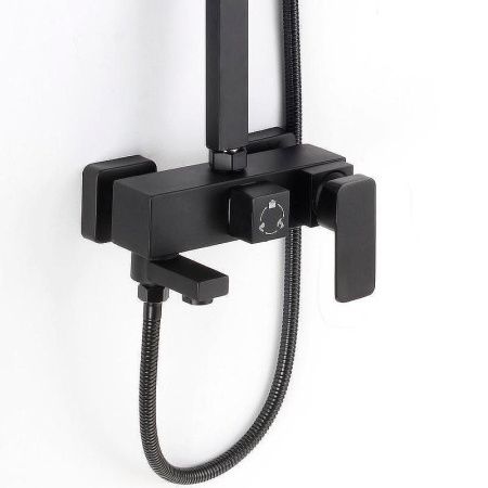 Душевая стойка D-Lin D10A15 настенная цвет черный