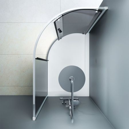 Душевой уголок Am.Pm Like W83G-302U120CG64 120х80 стекло тонированное профиль хром без поддона