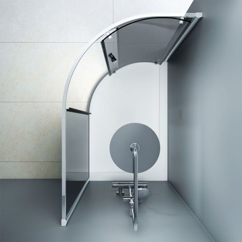 Душевой уголок Am.Pm Like W83G-302U120CG64 120х80 стекло тонированное профиль хром без поддона - фото 4