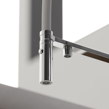 Смеситель для кухни Sancos Imola SC4010CHwh на мойку белый/хром