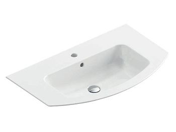 Раковина из сантехнического фаянса Berloni Bagno LAVMOOINCXR002 101 80х50 встраиваемая цвет белый