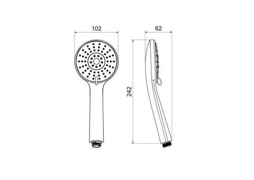 Душевая лейка Aquatek Бетта AQ2009BGM цвет вороненая сталь - фото 3