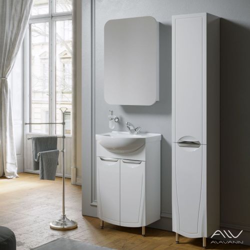 Тумба с раковиной Alavann Monaco ALV0982000 60х40 напольная цвет белый - фото 4