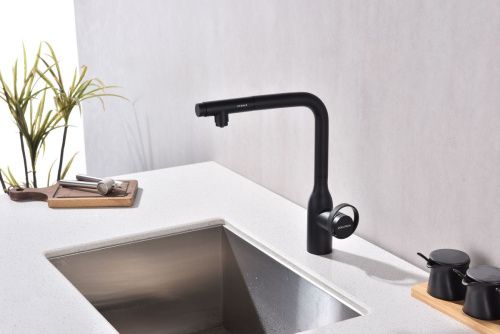 Смеситель для кухни Paulmark URBAN Ur213104-AN на мойку черный - фото 2