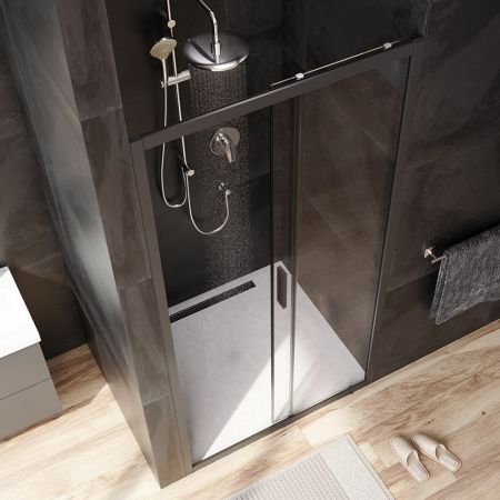 Душевая дверь Am.Pm Gem W90G-100-1-195BT 100х195 стекло прозрачное профиль черный