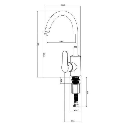 Смеситель для кухни Milardo Poli POLBLJ0M05 на мойку черный - фото 2
