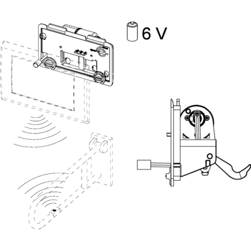 Механизм дистанционного смыва, радио Tece TECEplanus 9240354 - фото 2