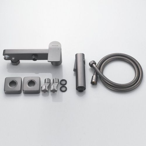 Гигиенический душ со смесителем Shevanik S4105T-1 оружейная сталь - фото 4