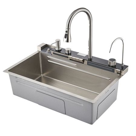 Кухонная мойка Savol S-SC001L 75х45 цвет серый поверхность матовая