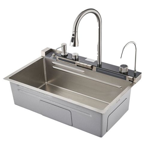 Кухонная мойка Savol S-SC001L 75х45 цвет серый поверхность матовая - фото 2