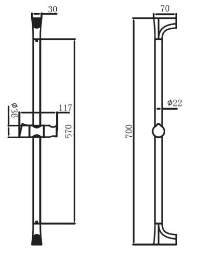 Душевой гарнитур Creavit  SH493S настенный черный - фото 2