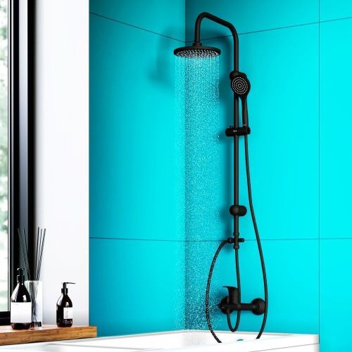 Душевая стойка Dorff Comfort D0708000BL настенная цвет черный - фото 3