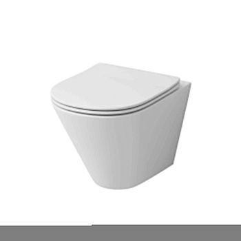 Унитаз подвесной Grossman Санфаянс GR-4477S белый с сиденьем микролифт безободковый каскадный смыв