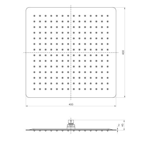 Верхний душ LeMark LM9489S хром - фото 2