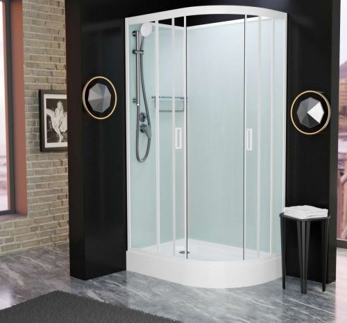 Душевая кабина Frank 418018 100х80 асимметричная без крыши ориентация левая - фото 2