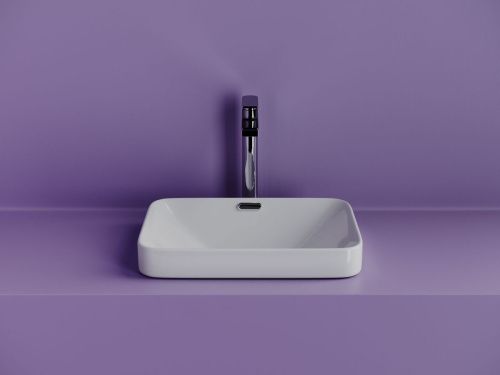 Раковина из сантехнического фарфора Ceramica Nova ELEMENT CN6078 50х30 встраиваемая цвет белый без отверстий под смеситель - фото 3