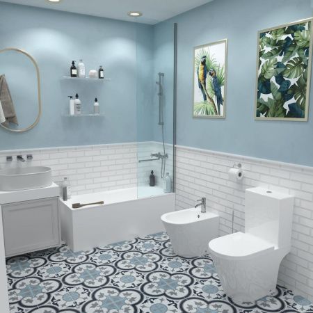 Унитаз-компакт напольный с бачком Lavinia Boho Biore 33040010 белый глянцевый с сиденьем микролифт каскадный смыв