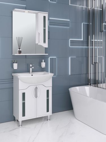 Тумба под раковину Runo ТОЛЕДО 00000001038 60х30 напольная цвет белый - фото 3