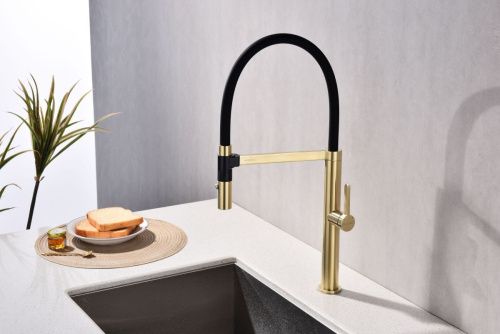 Смеситель для кухни Paulmark LEADER Le214101-LG на мойку золото - фото 4