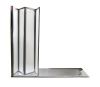 Душевая шторка на ванну Cerutti SPA BOUNA 130х140 стекло матовое профиль хром ориентация универсальная