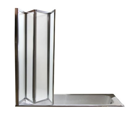 Душевая шторка на ванну Cerutti SPA BOUNA 130х140 стекло матовое профиль хром ориентация универсальная