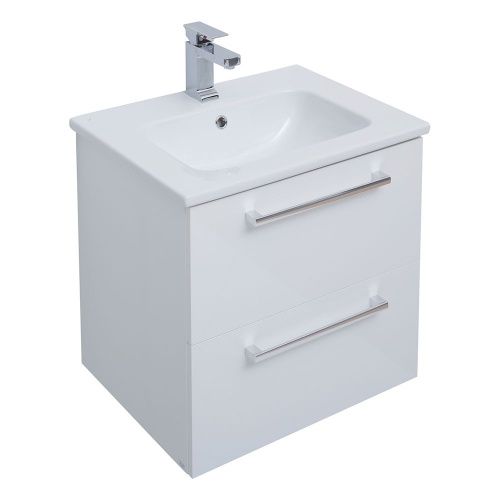 Тумба под раковину Dreja Gio 77.0101W 60х50 подвесная цвет белый - фото 4