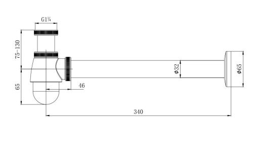 Сифон Aquatek AQ6018CR хром - фото 2
