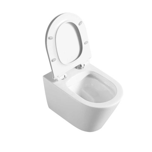 Унитаз подвесной Vincea Vito VT1-23 белый с сиденьем микролифт безободковый душевой смыв - фото 5