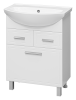 Тумба под раковину Misty Стелла Э-Сте01065-01К2Я 60х30 напольная цвет белый