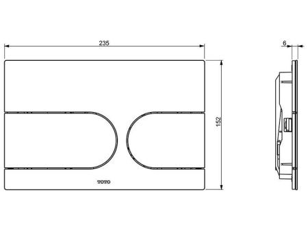 Смывная панель TOTO MB177EM#S