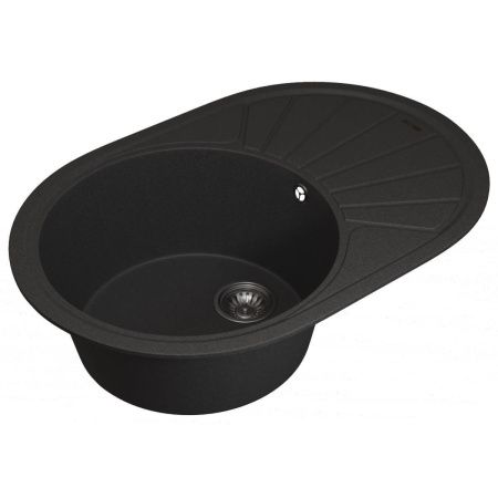 Кухонная мойка Uperwood Quartz Premium UPD-02 3910202107 75х50 цвет черный поверхность матовая