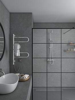 Полотенцесушитель электрический Vincea VTD-1R2CE 50х80 хром