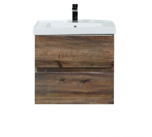 Тумба под раковину Art&Max TECHNO AM-Techno-600-2C-SO-LW646 60х50 подвесная цвет коричневый - фото 2