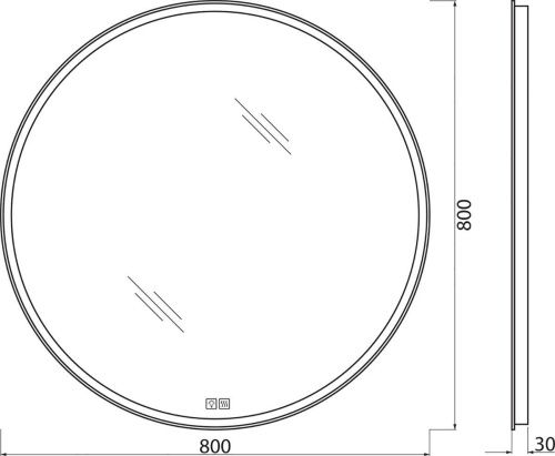 Зеркало с подсветкой BelBagno SPC-RNG-800-LED-TCH-WARM 80х80 подвесное - фото 5