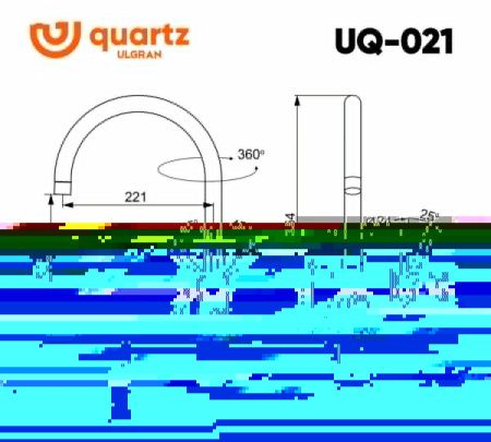 Смеситель для кухни Ulgran Quartz UQ-021-07 на мойку черный