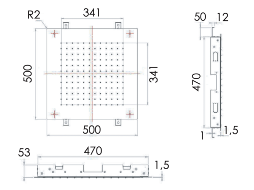 Верхний душ Remer SS357SFS50 50х50 нержавеющая сталь - фото 2